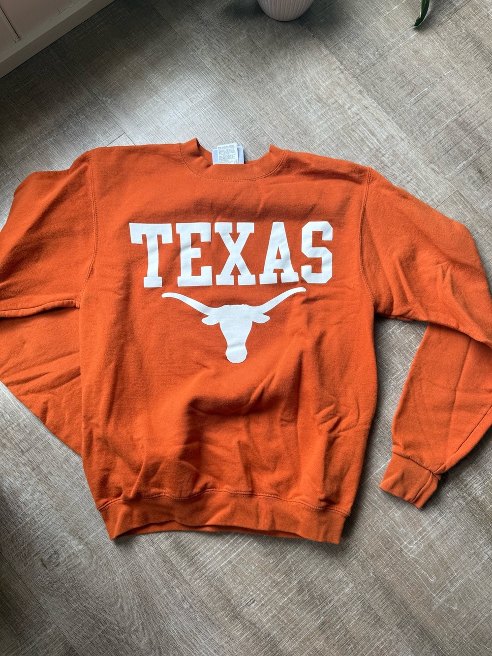 Champion Orange Texas Crewneck Sweatshirt with White Longhorn Logo